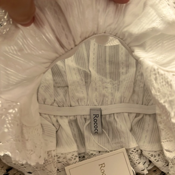 NWT Rococo Classic Lolita Jacquard Bonnet White - Picture 6 of 6